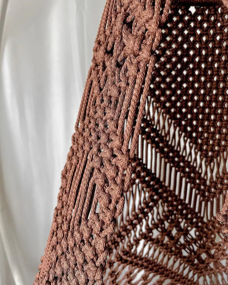 Macrame Dark Brown Swing For Adults - Leechoo